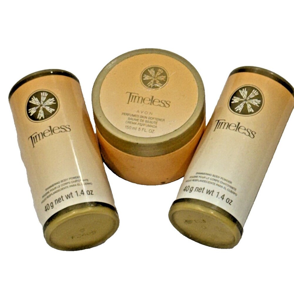 AVON Timeless perfumed skin softener 5 fl oz & Powder - 3 pcs